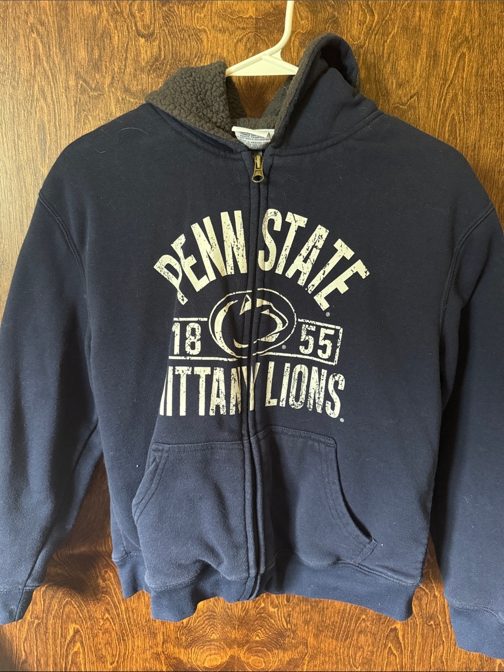 Nittany Lions Navy Kids Zip-Up Hoodie and T shirt